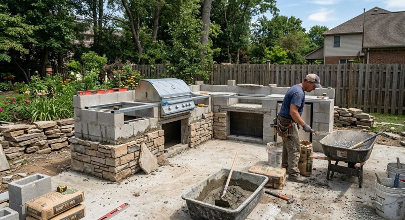 Outdoor Kitchen Construction in Katy, TX