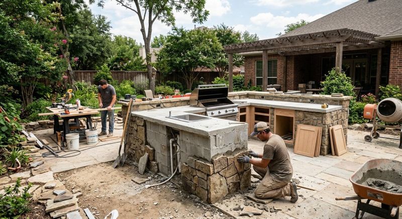 Outdoor Kitchen Installation in Conroe, TX