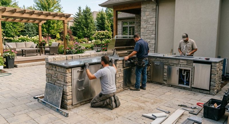 Outdoor Kitchen Installation in Pearland, TX