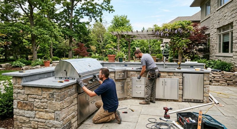 Outdoor Kitchen Installation in Pearland, TX