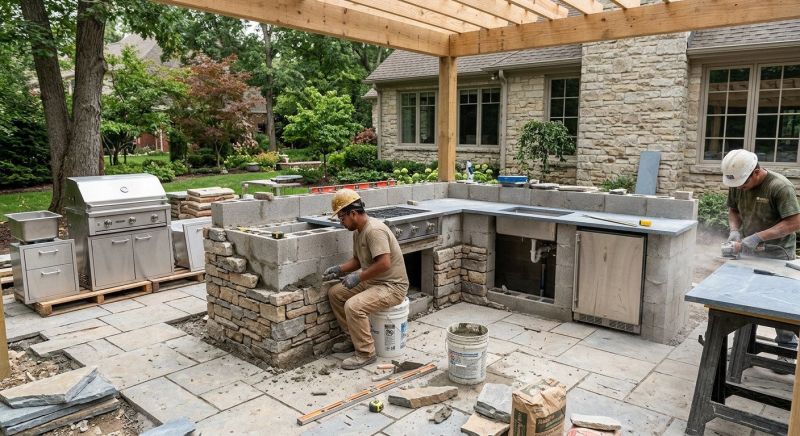 Outdoor Kitchen Installation in Pearland, TX